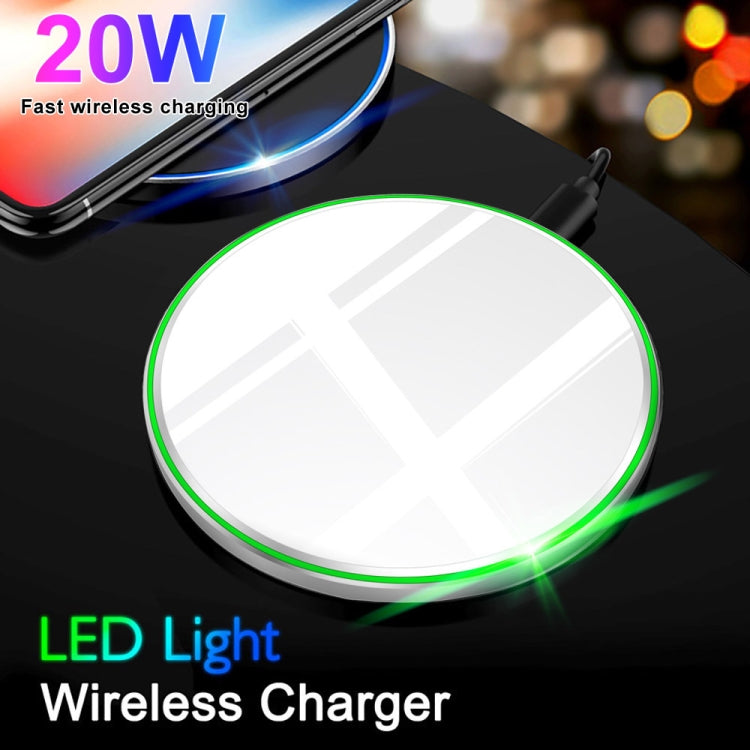 20W QI Metal Mirror Ultra-thin Wireless Charger