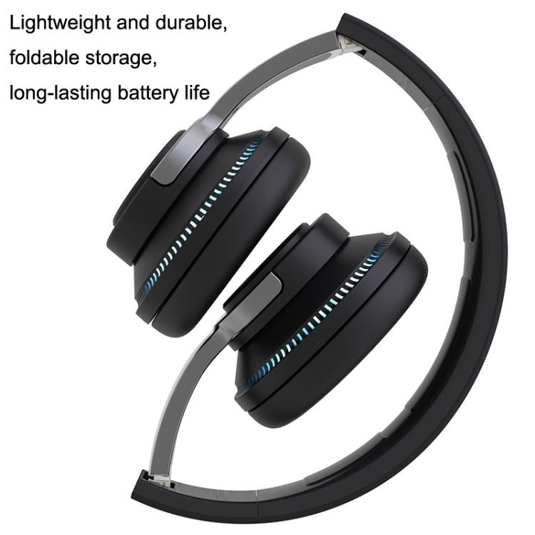 H2 Colorful Luminous Subwoofer Folding Retractable Card Wireless Bluetooth Headset