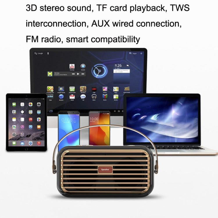 X7 Outdoor Portable Dual Speaker Wireless Bluetooth Retro Portable Speaker
