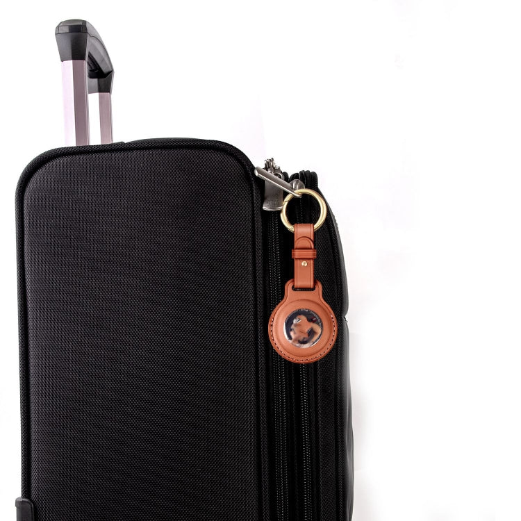 First Layer Cowhide Tracker Cover Pet Child Anti-lost Device Case for AirTag