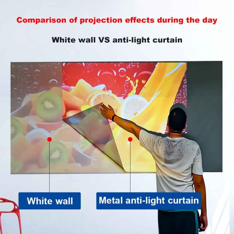 Folding Metal Anti-Light HD Projection Curtain, Size: