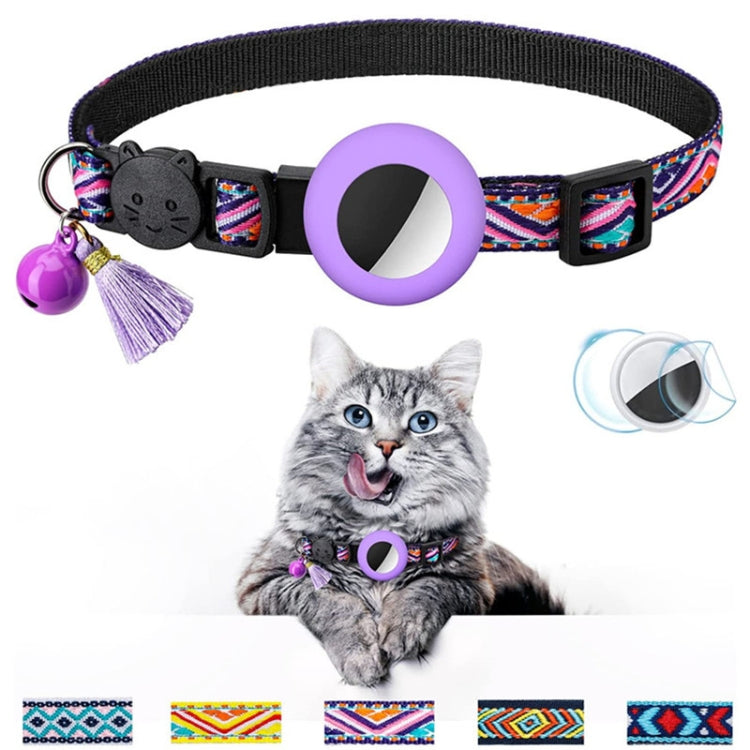 Pet Colored Bell Tassel Collar for Airtag Tracker