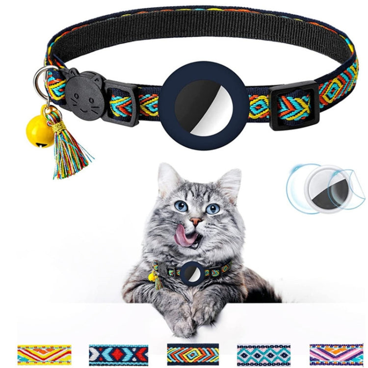 Pet Colored Bell Tassel Collar for Airtag Tracker
