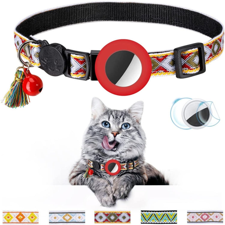Pet Colored Bell Tassel Collar for Airtag Tracker