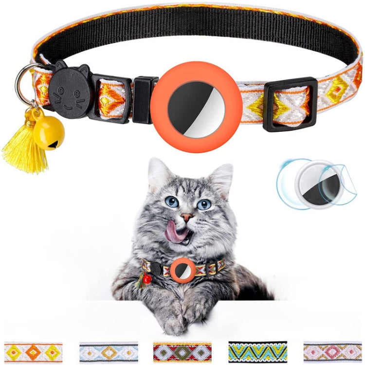 Pet Colored Bell Tassel Collar for Airtag Tracker