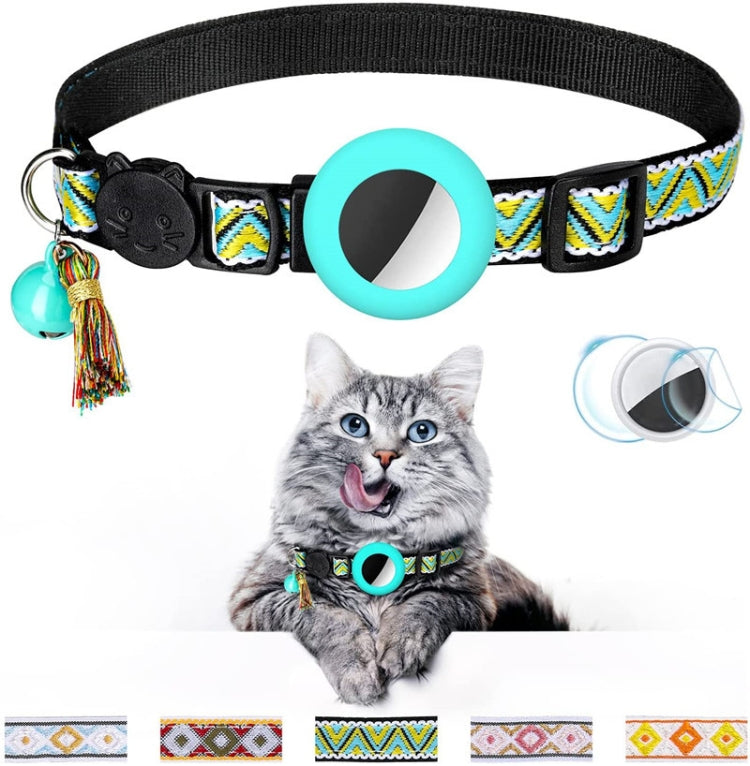 Pet Colored Bell Tassel Collar for Airtag Tracker