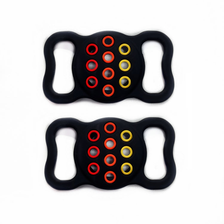 2  PCS Contrast Color Perforated Pet Collar Silicone Cover for AirTag