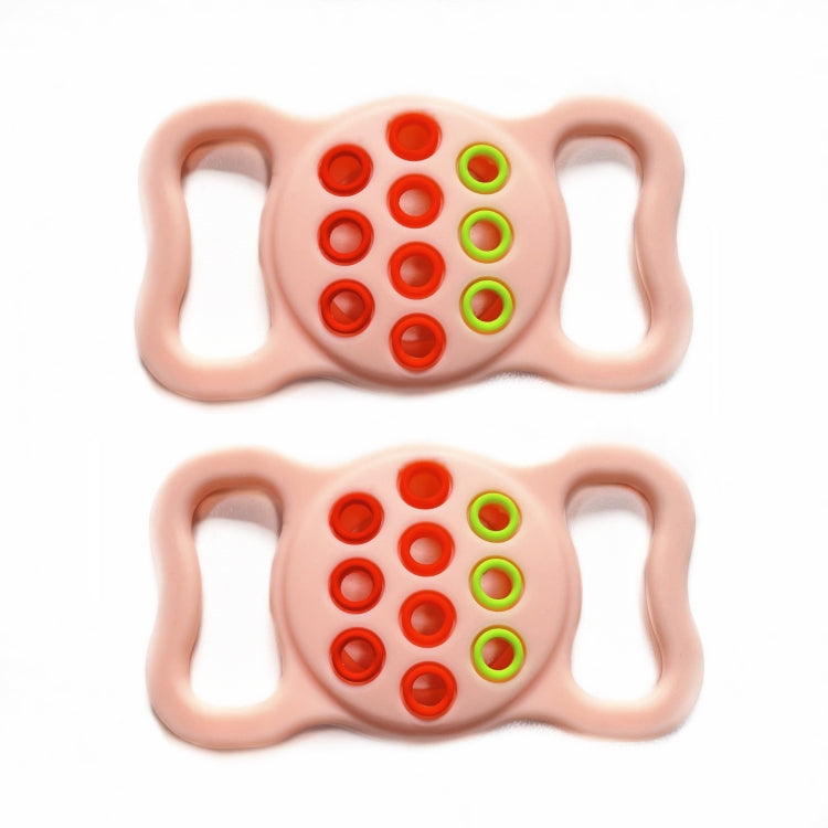 2  PCS Contrast Color Perforated Pet Collar Silicone Cover for AirTag