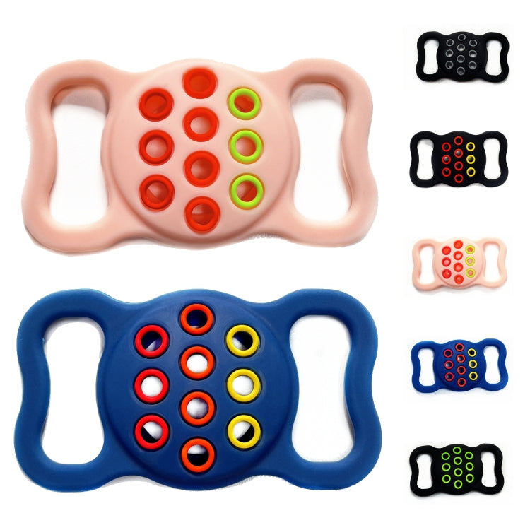 2  PCS Contrast Color Perforated Pet Collar Silicone Cover for AirTag