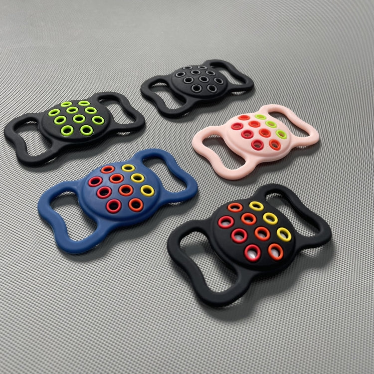 2  PCS Contrast Color Perforated Pet Collar Silicone Cover for AirTag