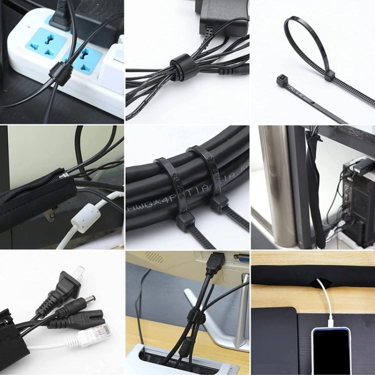 3 In 1 0.5m Kit  Cord Management Organizer Kit Cable Sleeve With Zipper Cable Clip