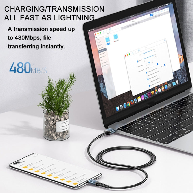 REMAX RC-C008 2.4A TPE Soft Anti-breakage Data Cable,Length 1m