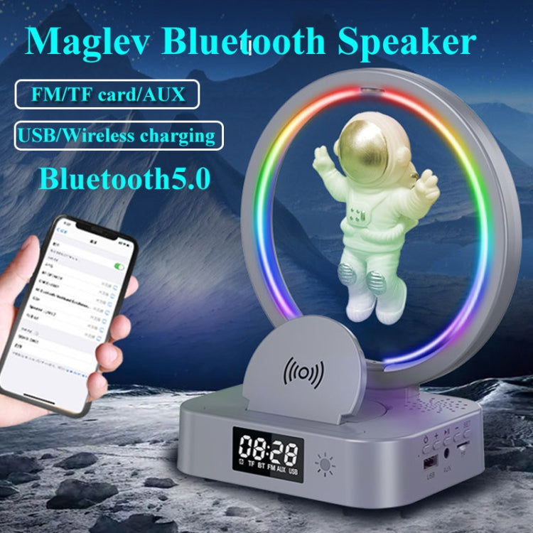 Y-558 Magnetic Levitation Astronaut TWS Bluetooth Speaker With RGB Light,Style: