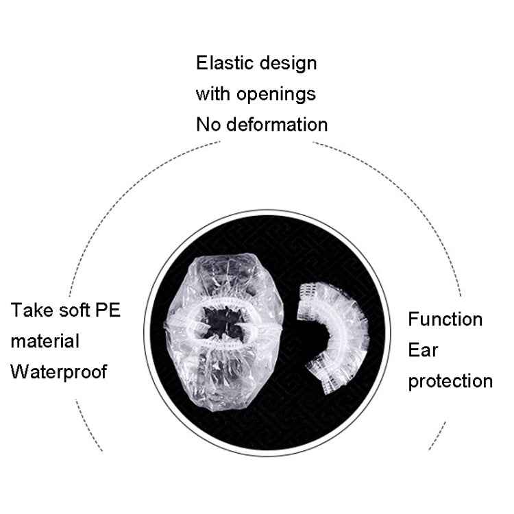 100pcs /Pack Ears Disposable Waterproof Earmuffs Hair Dyeing Bathing Beauty Waterproof Earmuffs, Earmuffs