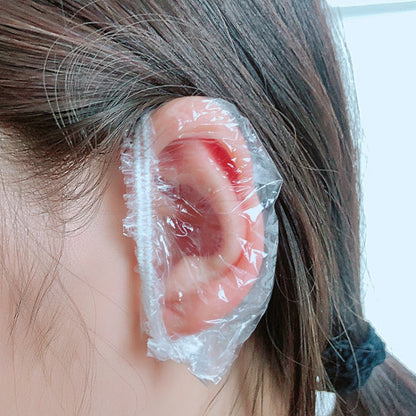 100pcs /Pack Ears Disposable Waterproof Earmuffs Hair Dyeing Bathing Beauty Waterproof Earmuffs, Earmuffs