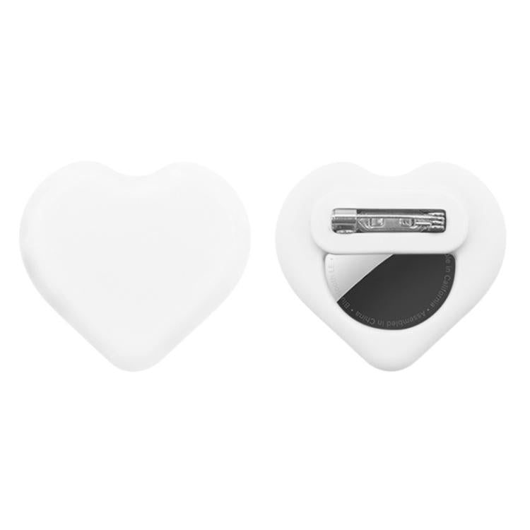 For AirTag GPS Tracker Heart-Shape Silicone Case With Safety Pins Hidden Inside Clothes Shoes