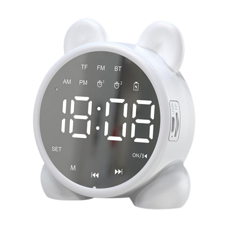 P1 Mini Card Mirror Clock Wireless Bluetooth Speaker with FM Radio