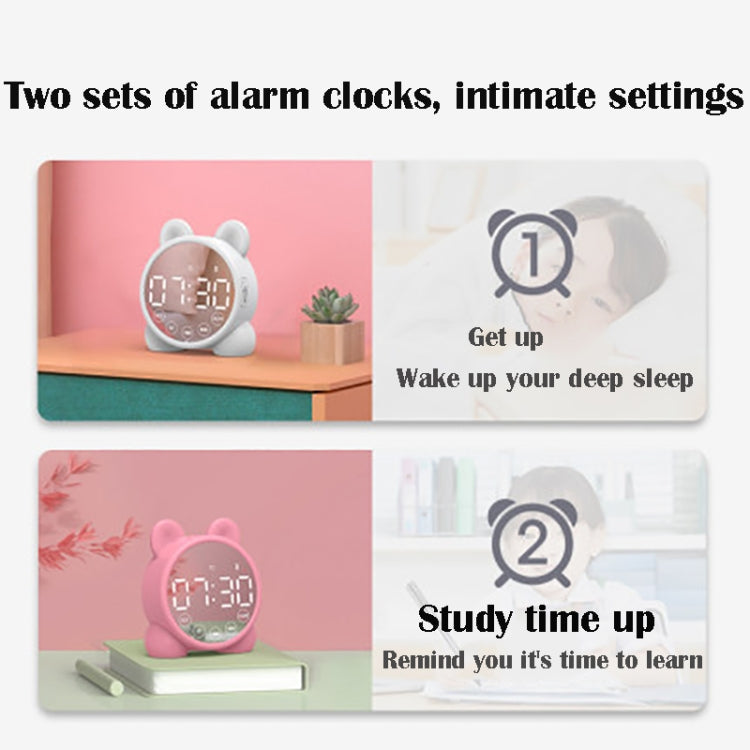 P1 Mini Card Mirror Clock Wireless Bluetooth Speaker with FM Radio