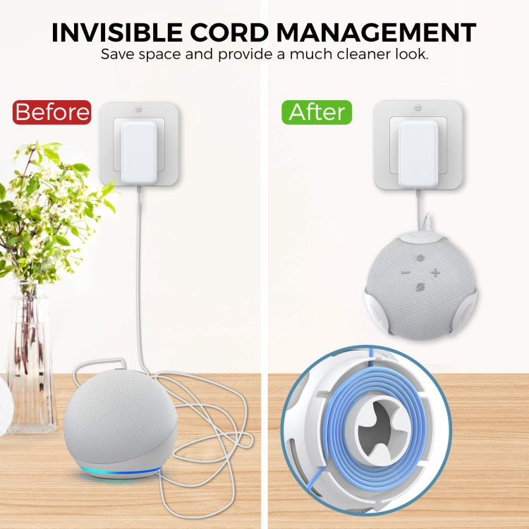 For Amazon Echo Dot 4/5 AhaStyle PT183 Speaker Wall Storage Stand