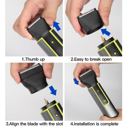 IPX5 Waterproof Men Multi-Functional Barber 4 In 1 Shaver Nose Hair Set USB Charging Push, 677 4 In 1