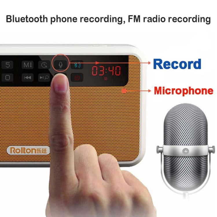 Rolton E500 Bluetooth Speaker 2.1-Channel Built-In Microphone Supports FM Radio