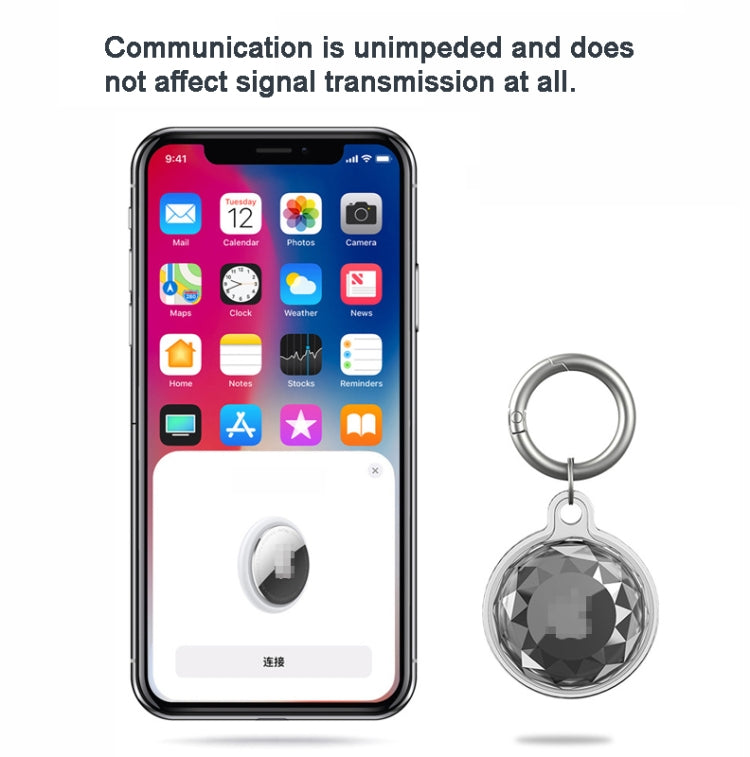 For AirTag Locator Protective Case Keychain TPU All Inclusive Waterproof Cover