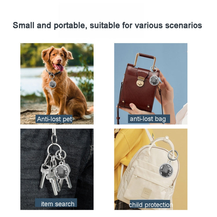 For AirTag Locator Protective Case Keychain TPU All Inclusive Waterproof Cover