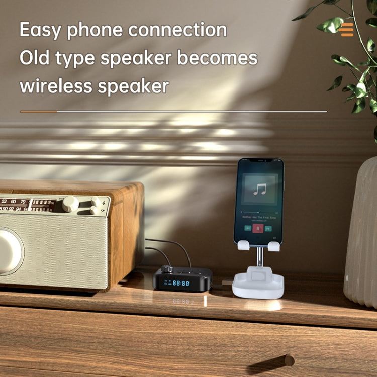 Digital Display Bluetooth 5.3 Audio Receiver Transmitter Support USB /TF Card MP3 Player