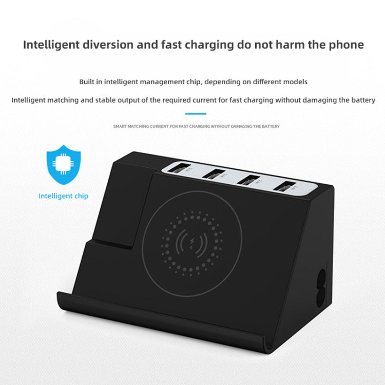 PD 20W +QC 3.0 Wireless Charging+6 Ports Multi-function Charger