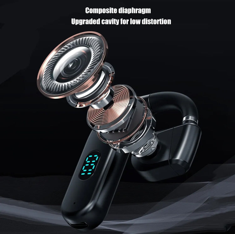 T50 Bluetooth 5.3 Wireless Headphone Single Ear Digital Display Stereo Earbuds