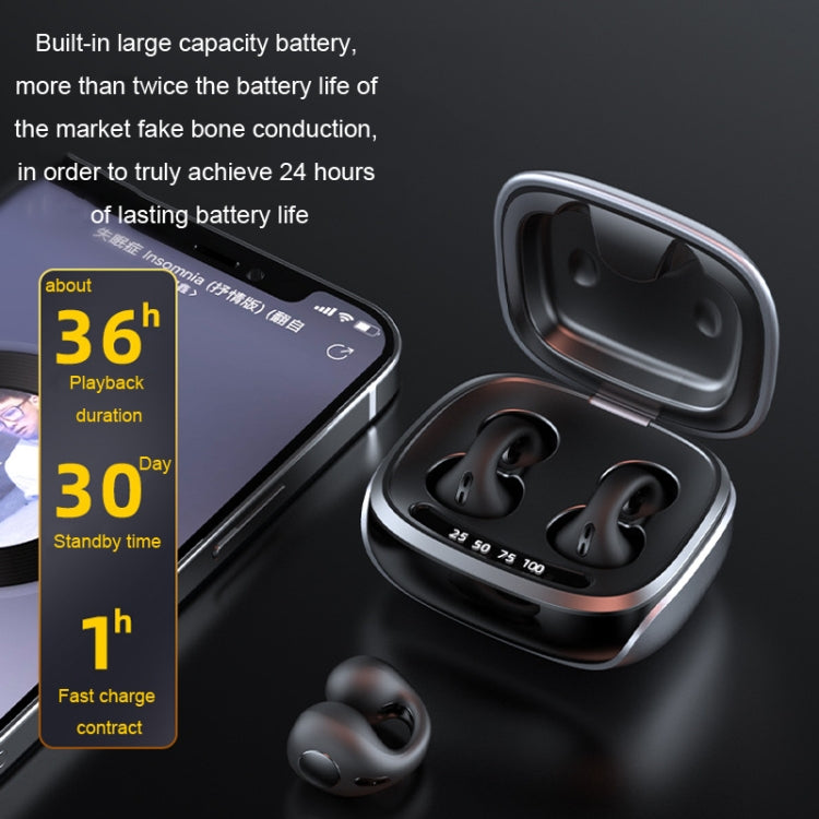 JX80 TWS Wireless Bone Conduction Clip-On Ear Noise Reduction Bluetooth Headset