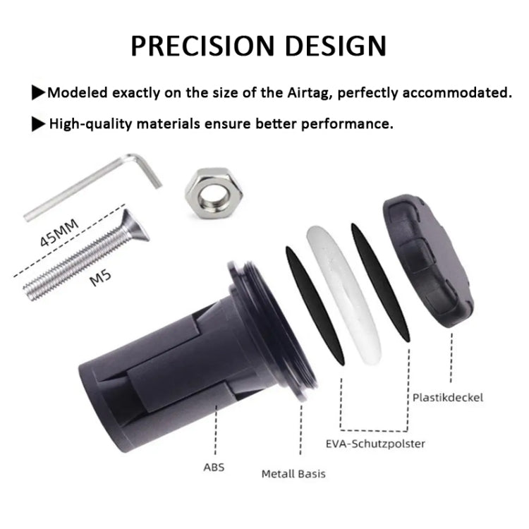 For Airtag Bike Hidden Mount Bicycle Front Fork Down Tube Anti-theft GPS Holder