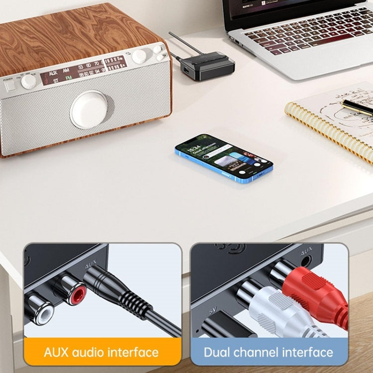 Bluetooth 5.3 Receiver NFC Function Stereo Amplifier To Wireless Adapter