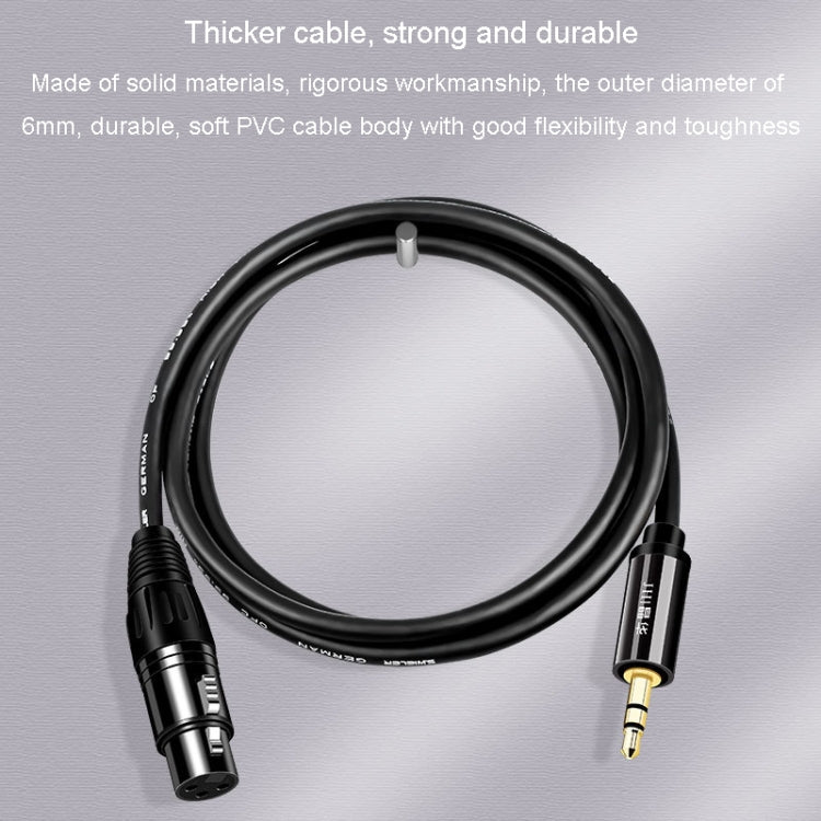 JINGHUA 3.5mm Male To XLR Female Microphone Cable Computer Mixer Audio Cable