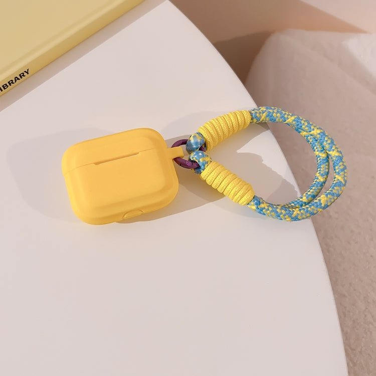 Dopamine Contrast Color Silicone Earphone Cover With Hand Strap