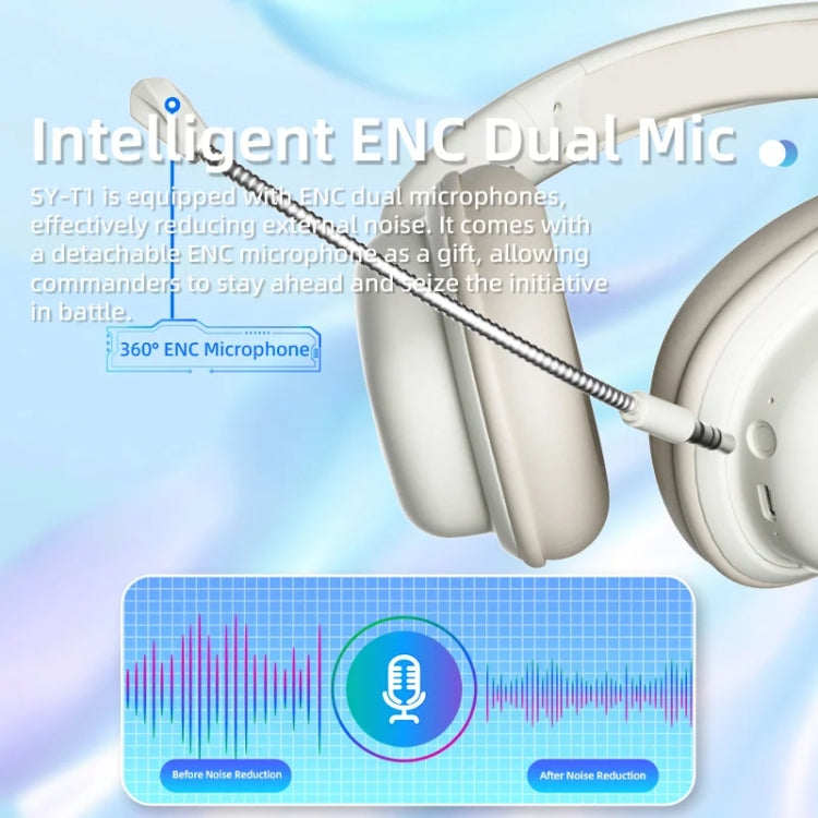 SOYTO SY-T1 Wireless Headset Bluetooth Gaming Headset With Plug Play Microphone