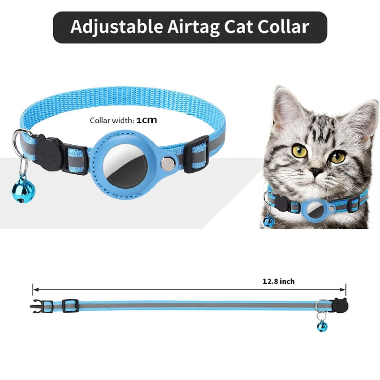 For AirTag Pet Anti-Lost Locator Collar Protector Cats Reflective Bell Neckties