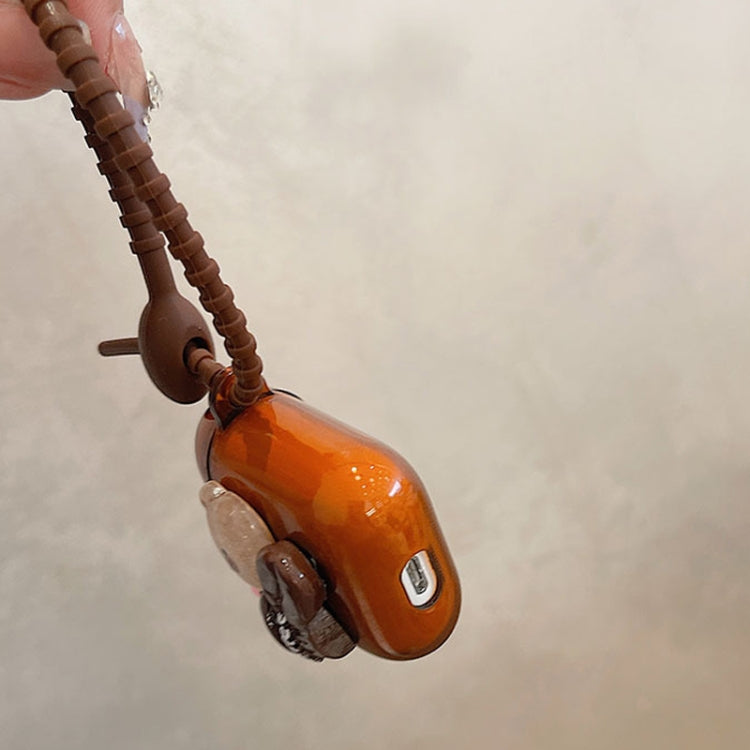 Cartoon 3D Coffee Bear Headphones Case Protective Shell Cover