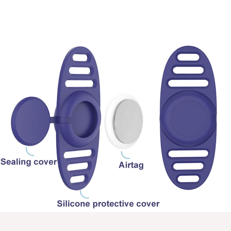 For Airtag Binaural Cover Waterproof Tracker Case Pet Collar Locator Silicone Cover