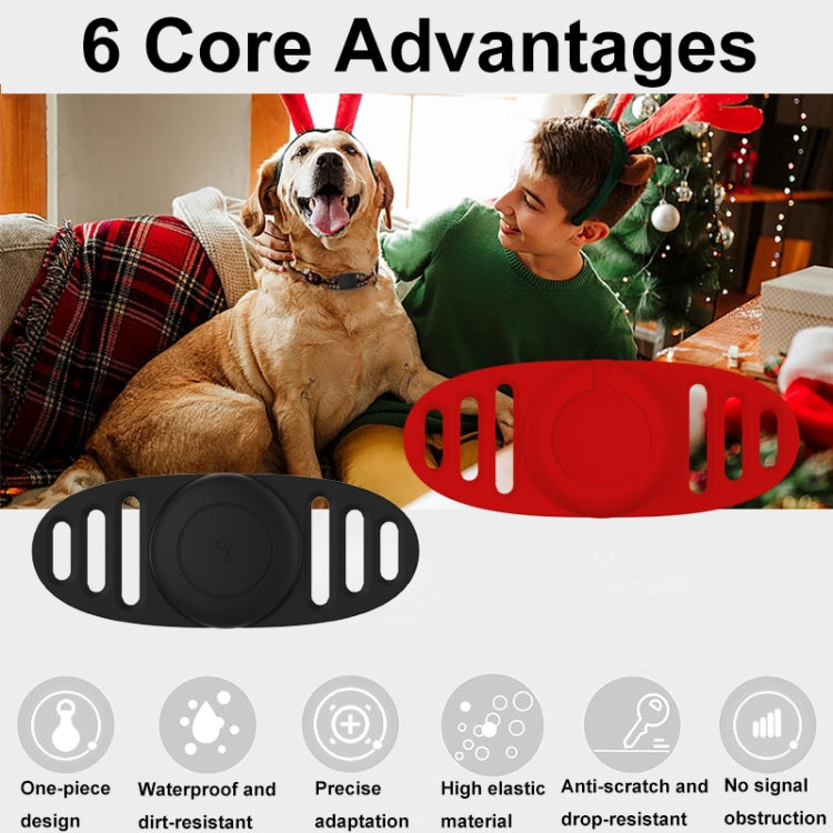 For Airtag Binaural Cover Waterproof Tracker Case Pet Collar Locator Silicone Cover