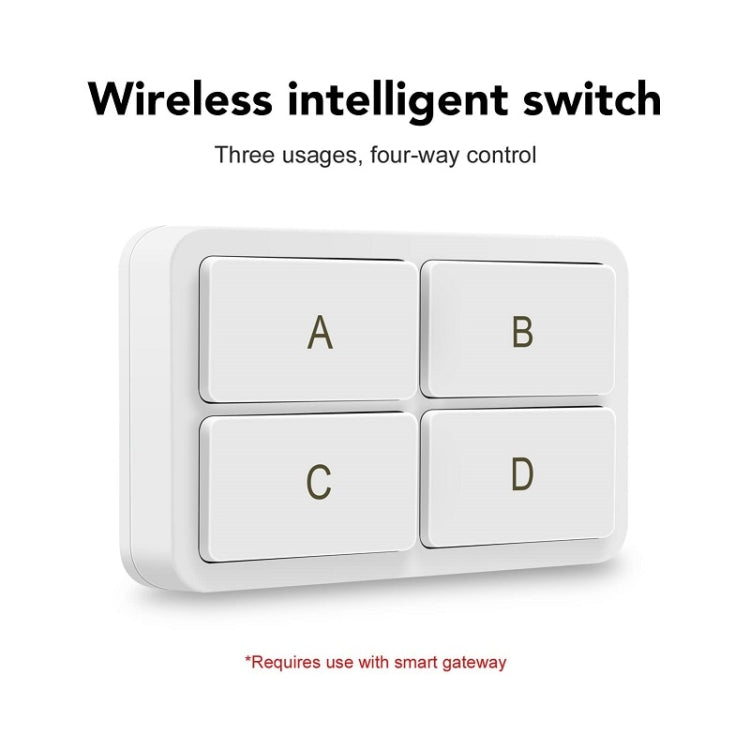 Zigbee Tuya 4-key Situational Remote Control Smart Switch