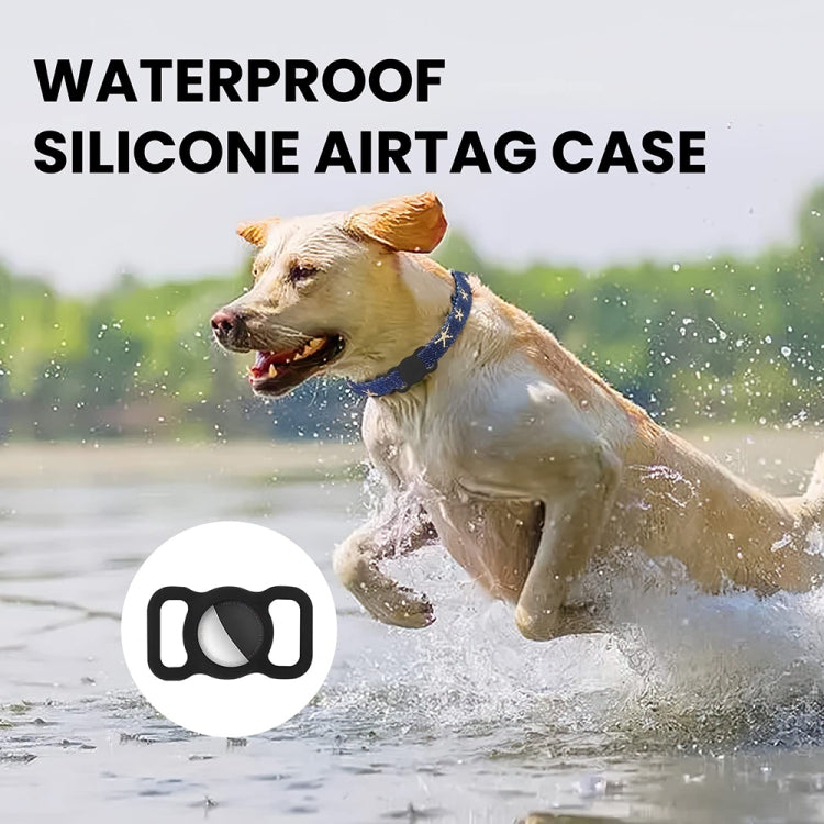 For Airtag Pet Collar Tracker Silicone Case Dog Anti-lost Device Protective Cover