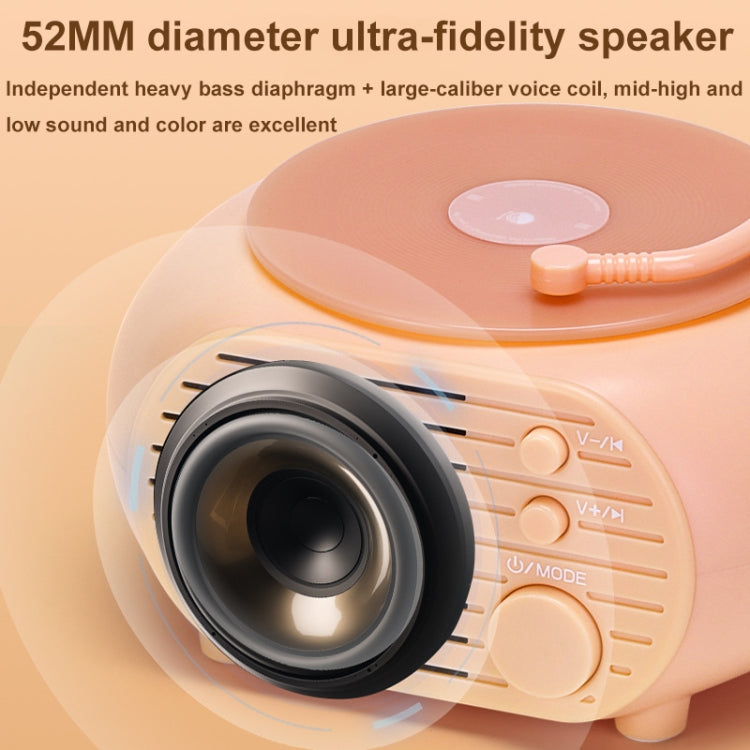 Retro Mini Record Player Wireless Bluetooth Speaker Multifunctional Card Desktop Speaker