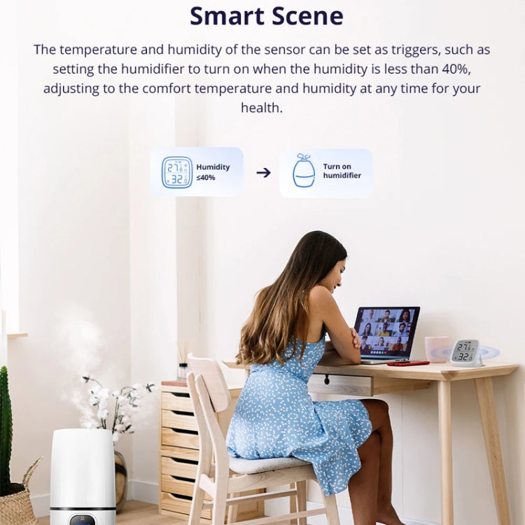 SONOFF SNZB-02D 2.5 inch LCD Smart Sensor Real-Time Monitoring Linkage