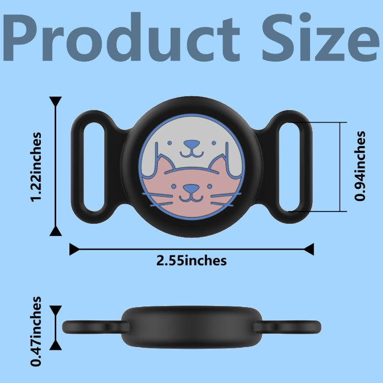 For AirTag Pet Collar Locator Silicone Life Waterproof Protective Case