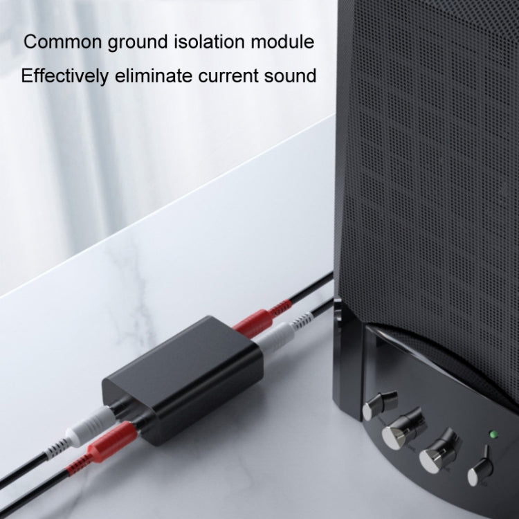 RCA Audio Ground Loop Isolator Anti-Interference Noise Reducer Eliminate Current Sound Bluetooth Receiver