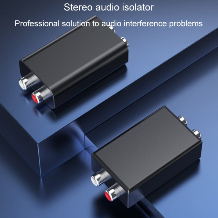 RCA Audio Ground Loop Isolator Anti-Interference Noise Reducer Eliminate Current Sound Bluetooth Receiver