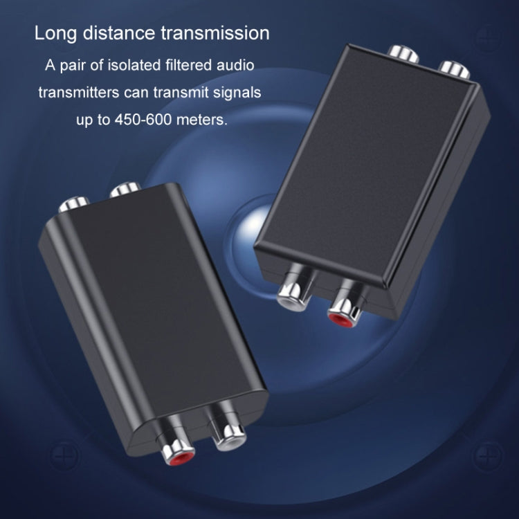 RCA Audio Ground Loop Isolator Anti-Interference Noise Reducer Eliminate Current Sound Bluetooth Receiver