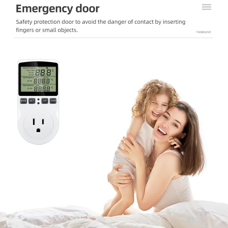 Intelligent Digital Thermostat Countdown Temperature Control Switch Socket Timing Temperature Controller