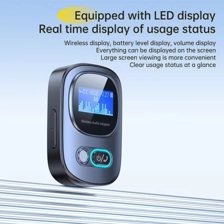 Bluetooth 5.3 Audio Adapter Receiver Transmitter MP3 Player Supports Wired Headset / TF Card